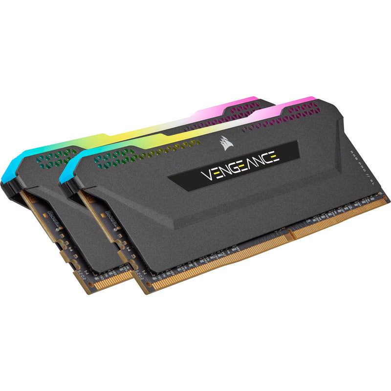 Afbeelding laden in galerijviewer, Corsair vengeance rgb pro sl 16 gb ddr4-3200 (2x 8 gb) werkgeheugen (zwart, cmh16gx4m2e3200c16, xmp 2.0)
