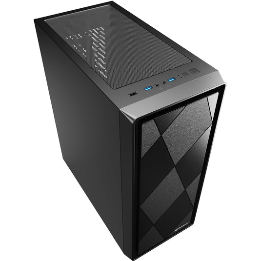 Sharkoon vs8 black midi tower behuizing (zwart | 3x usb-a)