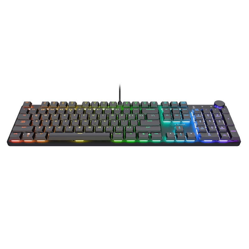 Afbeelding laden in galerijviewer, Trust gxt 866 torix mechanisch gaming toetsenbord (zwart, us lay-out (qwerty), huano red, 100%, rgb)
