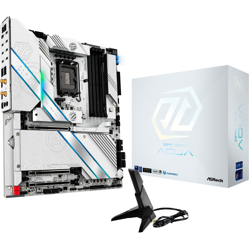 Afbeelding laden in galerijviewer, Asrock z890 taichi aqua socket 1851 moederbord (zwart, raid, 10gb-lan, 5gb-lan, wi-fi 7, bt, sound, e-atx)
