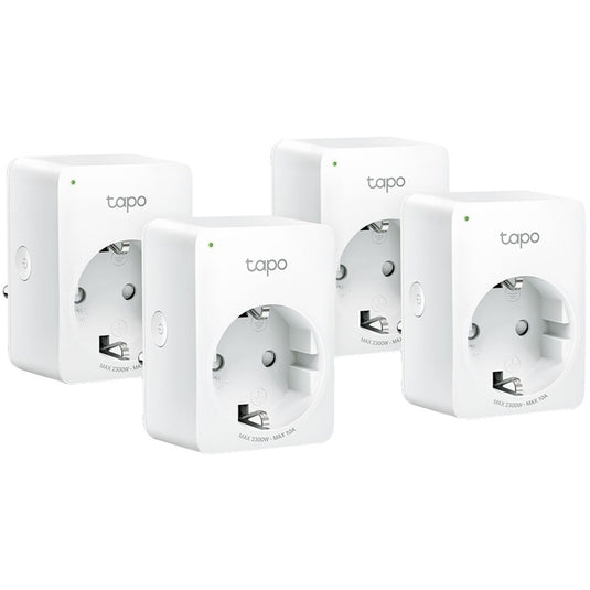 Tp-link tapo p100 mini smart wifi-stopcontact (4 pack) schakel stekkerdoos (wit, 4 stuks)