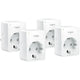 Tp-link tapo p100 mini smart wifi-stopcontact (4 pack) schakel stekkerdoos (wit, 4 stuks)