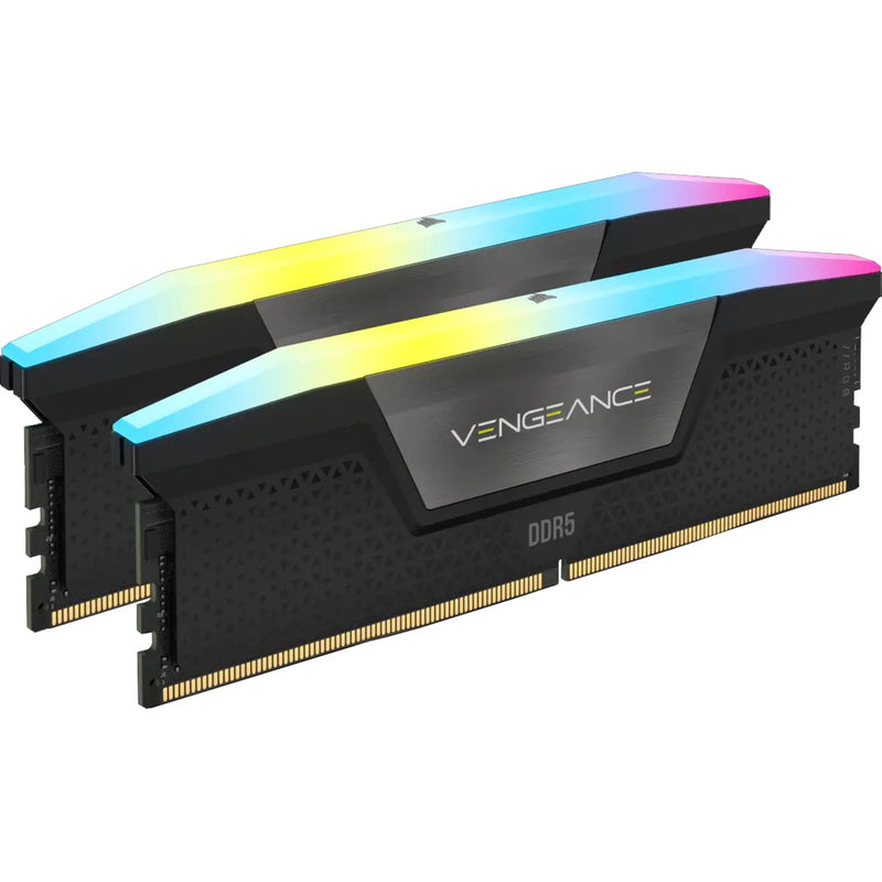 Afbeelding laden in galerijviewer, Corsair vengeance rgb 32 gb ddr5-5200 (2x 16 gb) werkgeheugen (zwart, cmh32gx5m2b5200c40, xmp 3.0)
