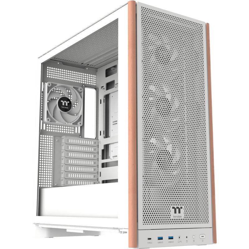 Afbeelding laden in galerijviewer, Thermaltake s370 ws snow midi tower behuizing (wit | 2x usb-a | 1x usb-c | tempered glass)
