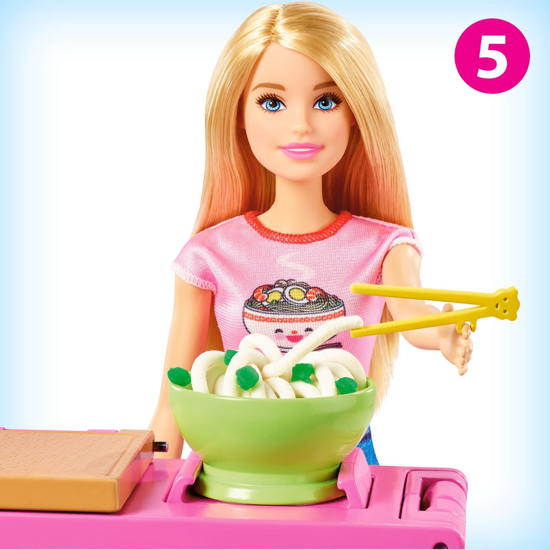 Afbeelding laden in galerijviewer, Barbie noodle bar speelset en pop
