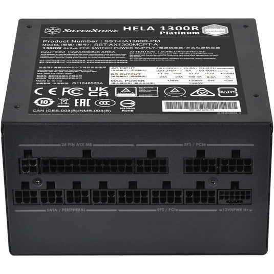 Silverstone hela 1300r platinum, modulaire 1300 watt voeding (zwart, 8x pcie)