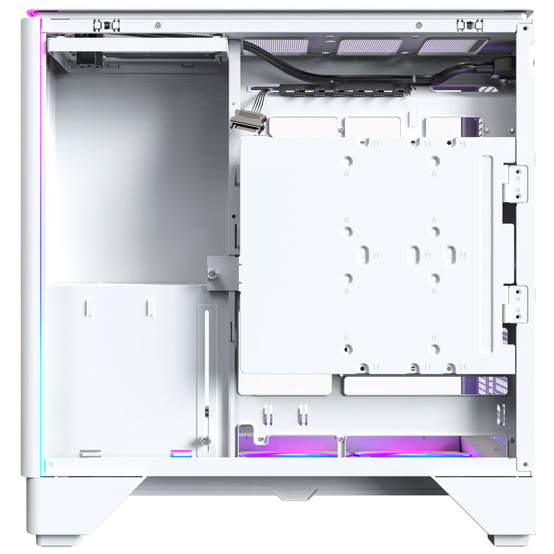 Afbeelding laden in galerijviewer, Montech king 45 pro midi tower behuizing (wit | 2x usb-a | 1x usb-c | rgb | window)
