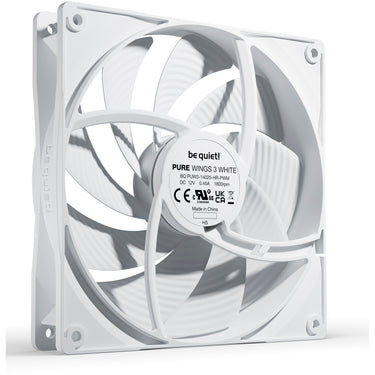 Be quiet! pure wings 3 pwm high-speed case fan (wit, 140 x 140 x 25 mm)