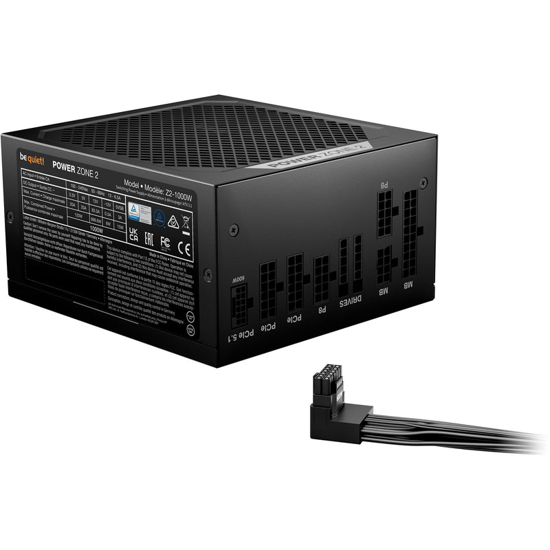 Afbeelding laden in galerijviewer, Be quiet! power zone 2 modulaire 1000 watt voeding (zwart, 1x 12v-2x6, 3x pcie)
