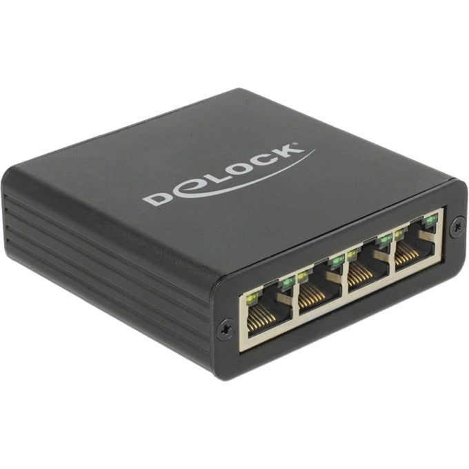 Afbeelding laden in galerijviewer, Delock usb-b 3.2 gen 1 naar 4x gigabit lan rj-45 adapter (zwart)

