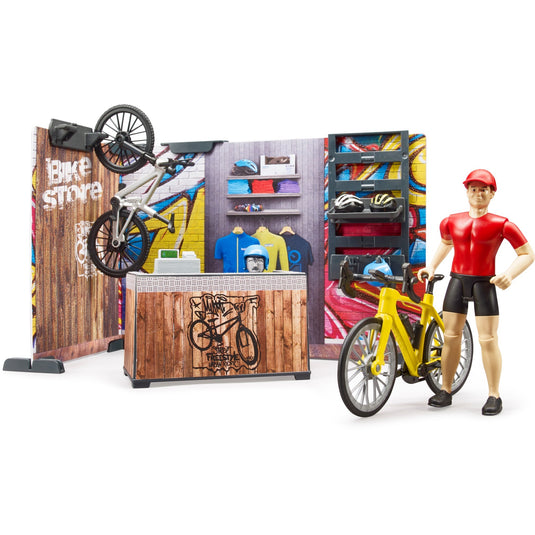 Bruder bworld fietsenwinkel speelfiguur (63120)