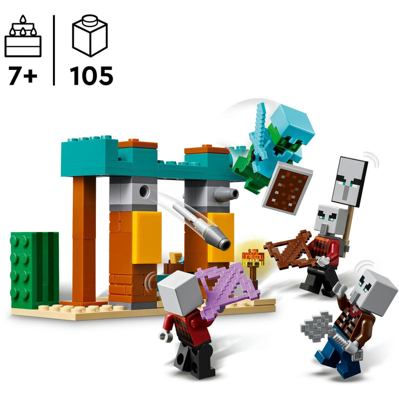 Afbeelding laden in galerijviewer, Lego minecraft 21267 de illagers in de woestijn
