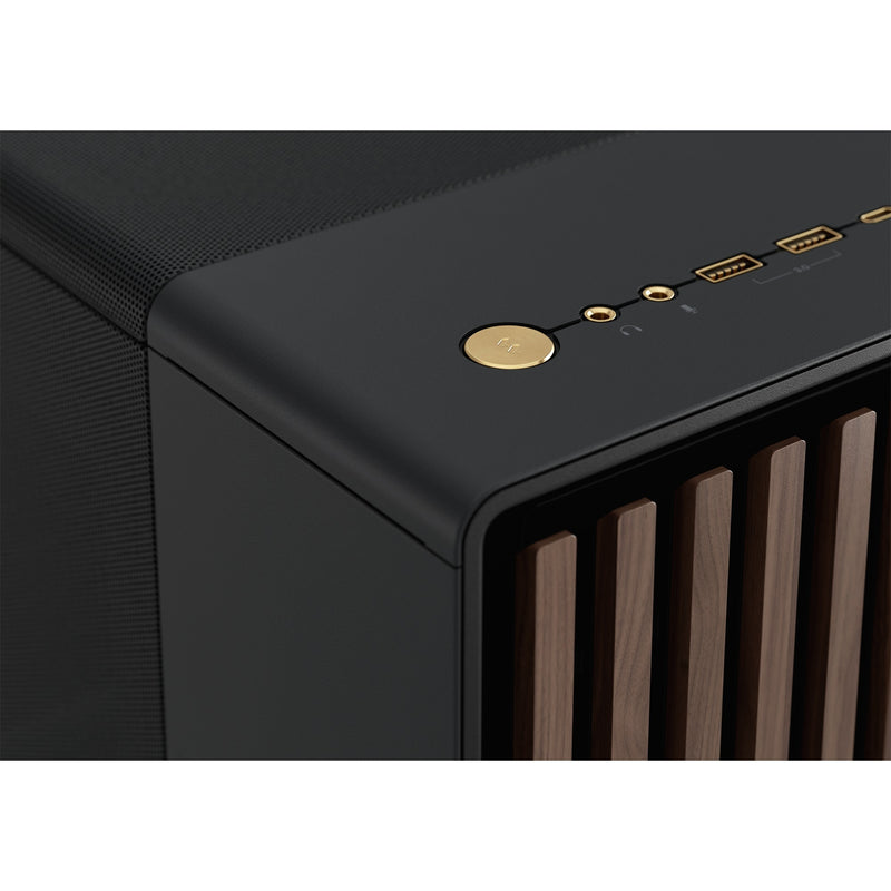 Afbeelding laden in galerijviewer, Fractal design north midi tower behuizing (zwart houtkleur | 2x usb-a | 1x usb-c)
