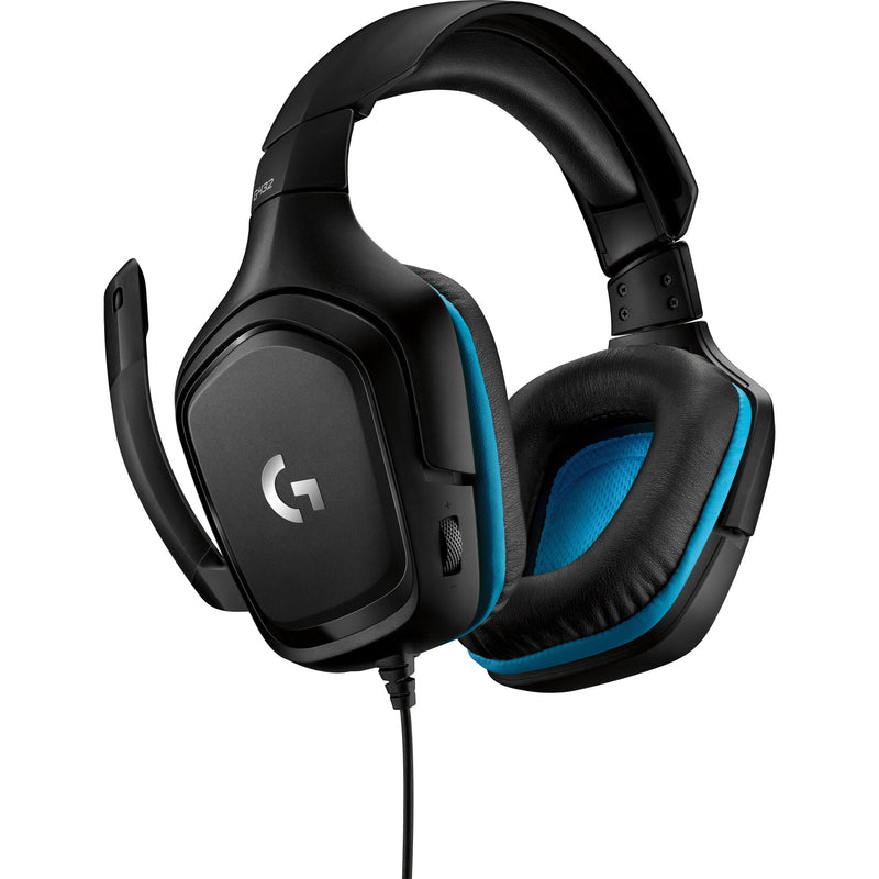 Afbeelding laden in galerijviewer, Logitech g432 7.1 surround sound wired over-ear gaming headset (zwart blauw, pc, playstation 4, playstation 5, xbox one, xbox series x|s, nintendo switch)
