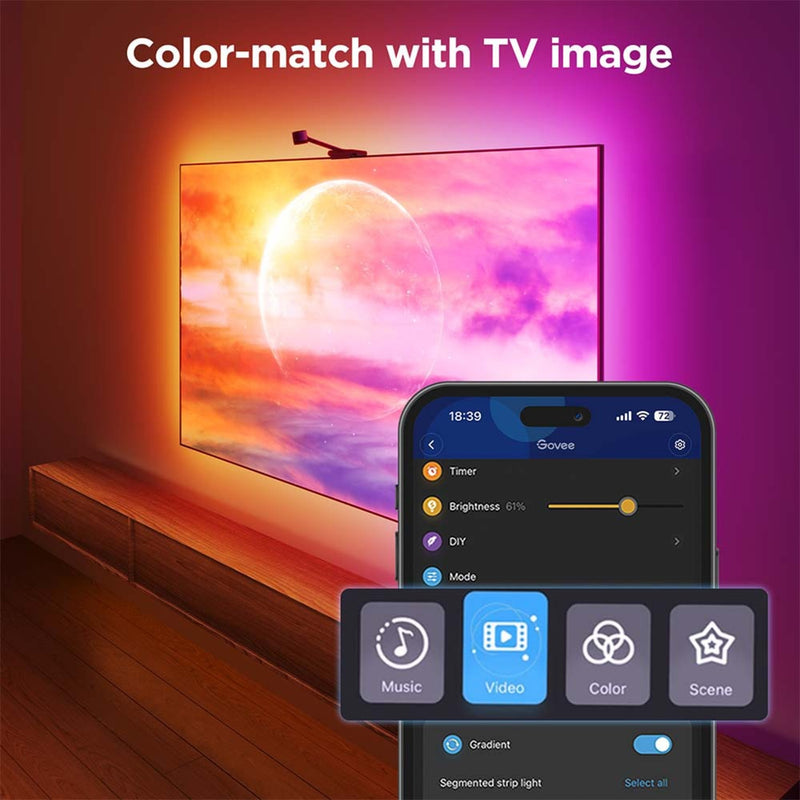 Afbeelding laden in galerijviewer, Govee slimme tv verlichting matter - 55-65 inch backlight 3s - netflix editie
