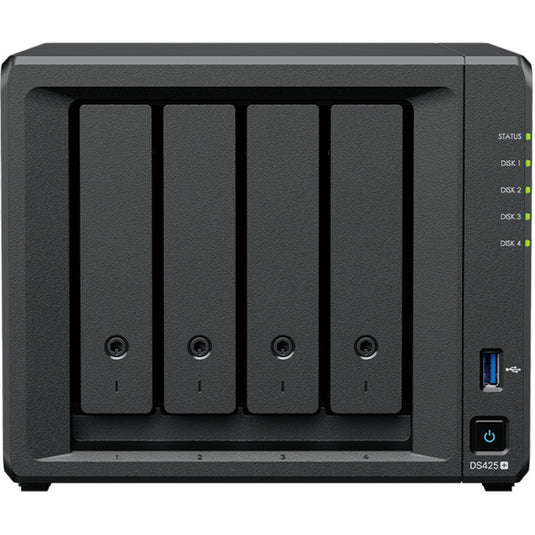 Synology diskstation ds425+ nas (zwart, 2x lan, 2x usb-a 3.2 (5 gbit s))