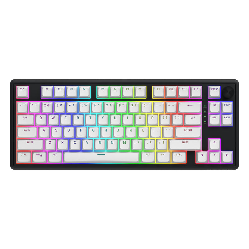 Afbeelding laden in galerijviewer, Hator skyfall wireless rgb mechanisch gaming toetsenbord (zwart, us lay-out (qwerty), hator aurum lemon, 80% (tkl), rgb, double shot abs, hot-swap, 2.4ghz | bluetooth | usb-c)
