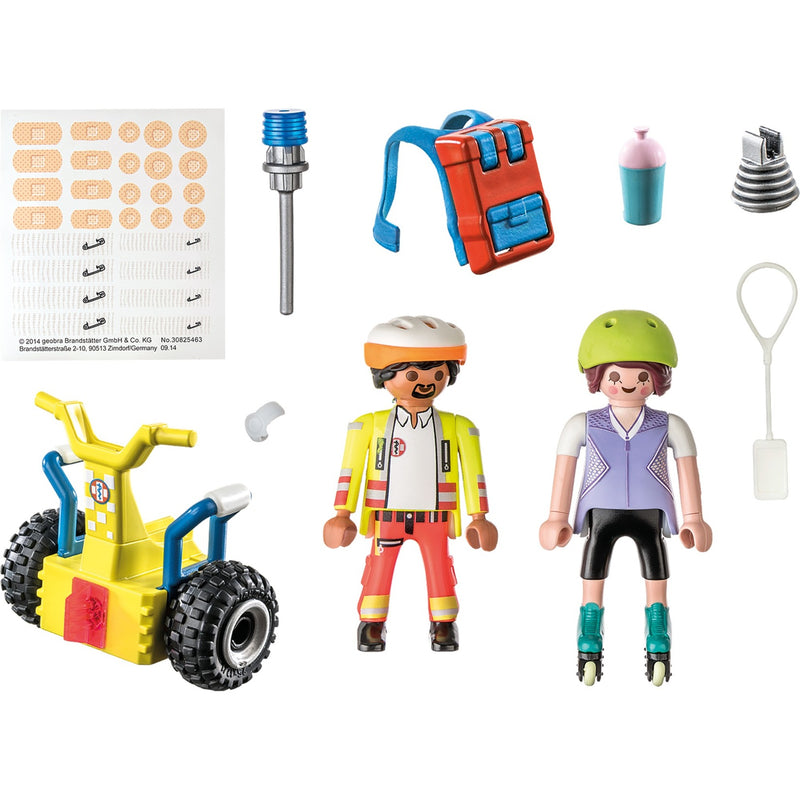 Afbeelding laden in galerijviewer, Playmobil city life - starterpack rescue met segway constructiespeelgoed (71257)
