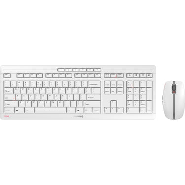 Cherry stream desktop recharge draadloze desktopset (wit, eu lay-out (qwerty), sx-schaartechnologie, 100%, 2.400 dpi)