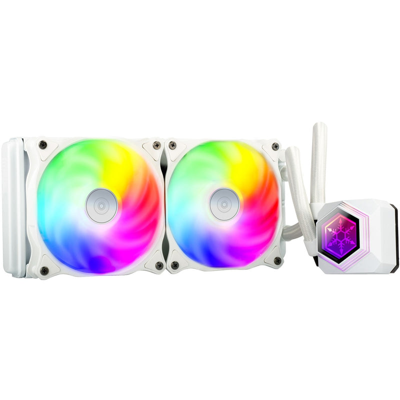 Afbeelding laden in galerijviewer, Silverstone sst-pf240w-argb-v2 waterkoeling (wit, incl. rgb controller)

