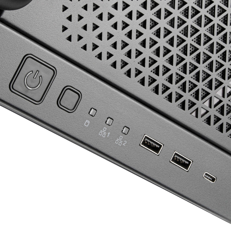 Afbeelding laden in galerijviewer, Silverstone rm51 rack behuizing (zwart | 5u | 2x usb-a | 1x usb-c)
