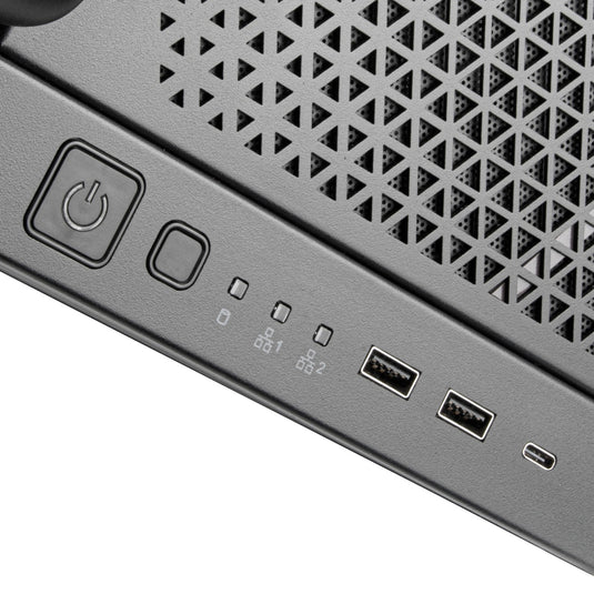 Silverstone rm51 rack behuizing (zwart | 5u | 2x usb-a | 1x usb-c)