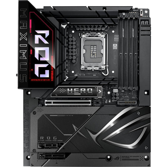 Asus rog maximus z890 hero btf socket 1851 moederbord (zwart, raid, 5 gb-lan, wi-fi 7, bt, sound, atx)