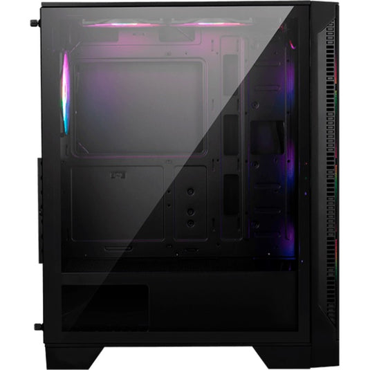 Msi mag forge 120a airflow midi tower behuizing (zwart | 2x usb-a | rgb | tempered glass)