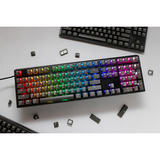 Ducky one 3 aura rgb mechanisch toetsenbord (zwart, us lay-out (qwerty), cherry mx brown, 100%, abs double shot, hot swap)