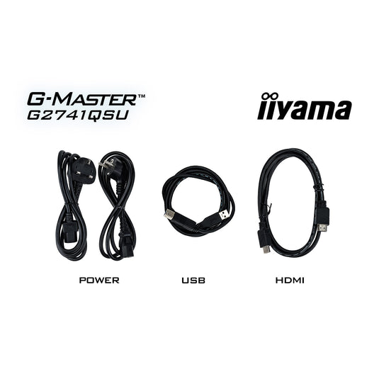 Iiyama g-master black hawk g2741qsu-b1 27 gaming monitor (zwart, hdmi, displayport, 2x usb-a, usb-b, 144 hz)