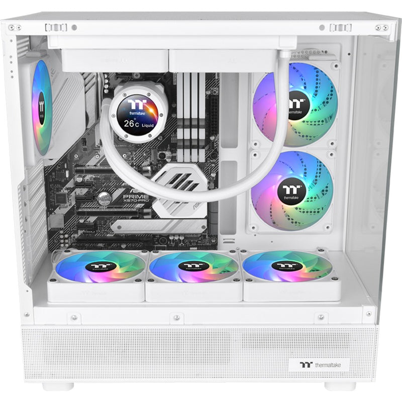 Afbeelding laden in galerijviewer, Thermaltake ct120 ex argb sync pc cooling fan snow (3-fan pack) case fans (wit, 3 stuks, 120 x 120 x 25 mm, pwm)
