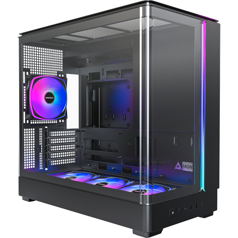 Afbeelding laden in galerijviewer, Montech king 15 pro midi tower behuizing (zwart | 2x usb-a | 1x usb-c | rgb | window)
