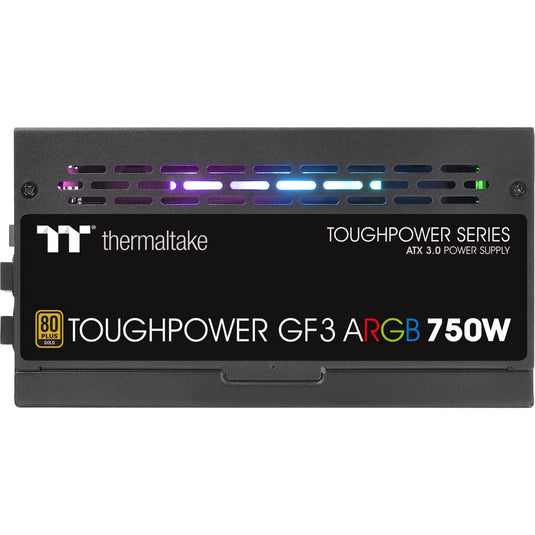 Thermaltake toughpower gf3 argb gen 5 eu modulaire 750 watt voeding (zwart, 4x pcie)