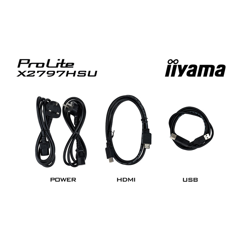 Afbeelding laden in galerijviewer, Iiyama prolite x2797hsu-b1 27 monitor (zwart, 120hz, hdmi, displayport, usb-c, audio)
