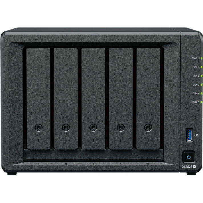 Afbeelding laden in galerijviewer, Synology diskstation ds1525+ nas (zwart, 2x lan, usb)
