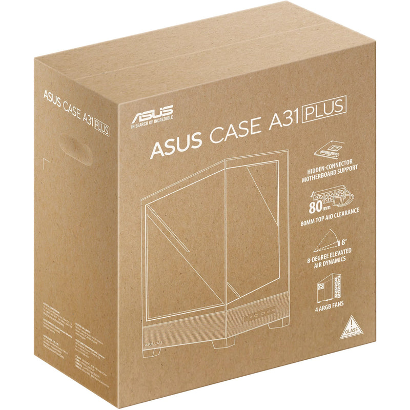 Afbeelding laden in galerijviewer, Asus a31 plus midi tower behuizing (wit | 2x usb-a | 2x usb-c | tempered glass)
