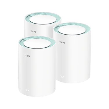 Cudy ac1200 gigabit mesh wi-fi system (3-pack) mesh router (wit)