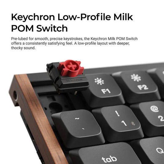 Keychron k3 max se qmk wireless custom mechanical keyboard (zwart, us lay-out (qwerty), milk pom banana, 75%, rgb, hot swap, 2.4 ghz | bluetooth 5.3 | usb-c)