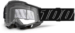 100% accuri 2 (clear lens) black line - goggle