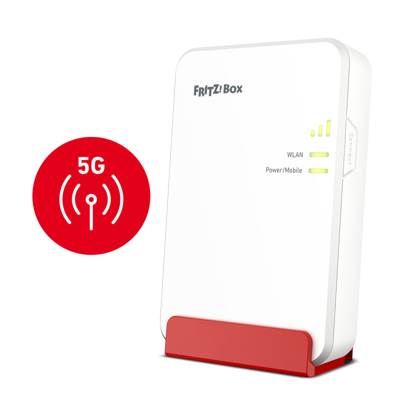 Afbeelding laden in galerijviewer, Fritz! box 6860 5g edition international draadloze router (rood, mesh, 5g)

