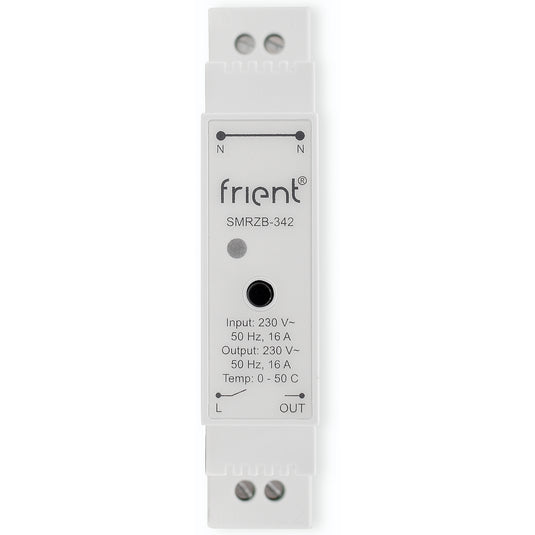Frient smart din relay relais (lichtgrijs, zigbee)
