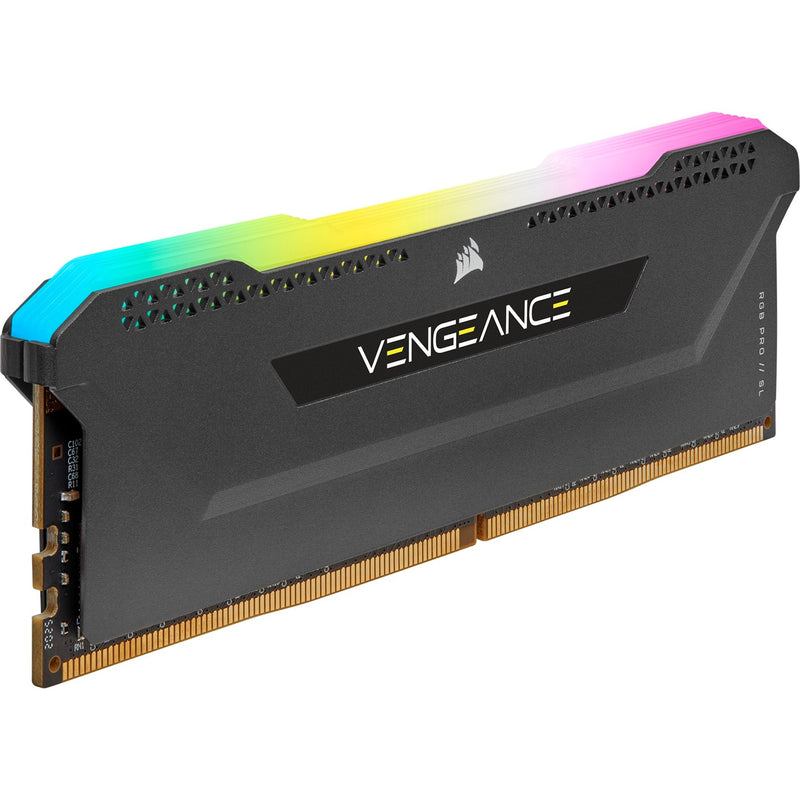 Afbeelding laden in galerijviewer, Corsair vengeance rgb pro sl 16 gb ddr4-3200 (2x 8 gb) werkgeheugen (zwart, cmh16gx4m2e3200c16, xmp 2.0)
