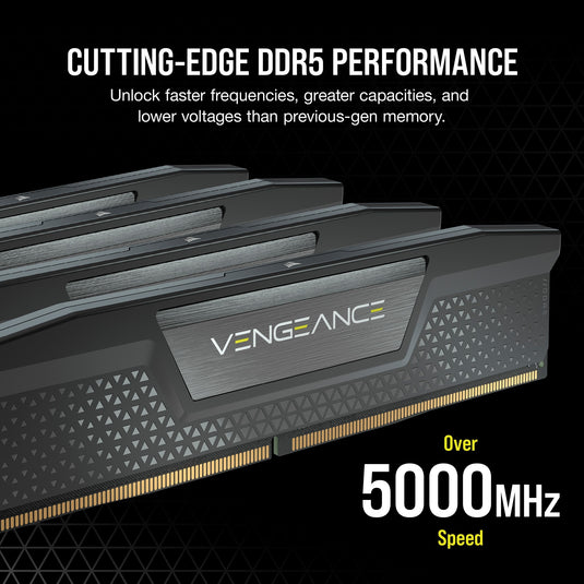 Corsair vengeance 16 gb ddr5-5200 (2x 8 gb) werkgeheugen (zwart, cmk16gx5m2b5200c40, xmp 3.0)