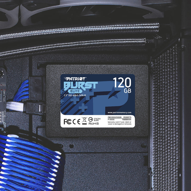 Afbeelding laden in galerijviewer, Patriot burst elite 120 gb ssd (zwart, pbe120gs25ssdr, sata 6 gb s)
