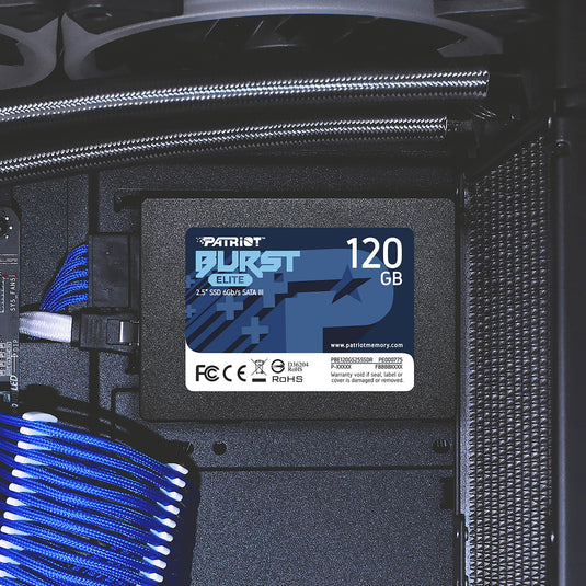 Patriot burst elite 120 gb ssd (zwart, pbe120gs25ssdr, sata 6 gb s)