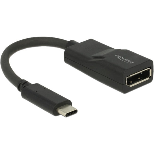 Delock usb-c > displayport adapter (zwart, dp alt mode, 4k 60 hz)