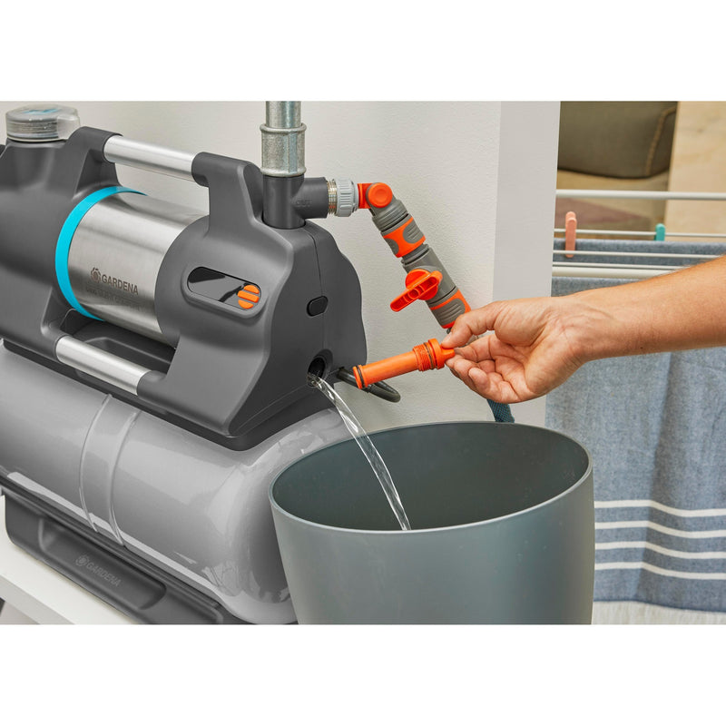 Afbeelding laden in galerijviewer, Gardena hydrofoorpomp 6300 silentcomfort (grijs roestvrij staal, bluetooth)
