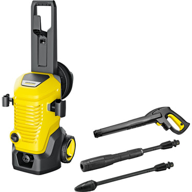 Kärcher k 5 wcm premium hogedrukreiniger (geel zwart, met vuilfrees en slanghaspel)