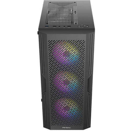 Antec ax20 midi tower behuizing (zwart | 3x usb-a | tempered glass)