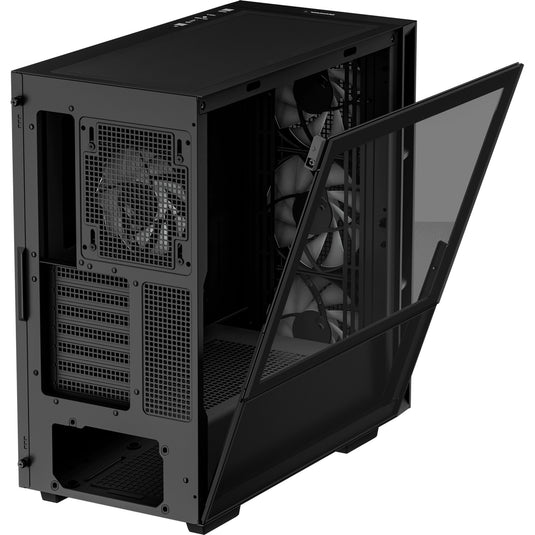Deepcool ch560 midi tower behuizing (zwart | 1x usb-a | 1x usb-c | rgb | window)